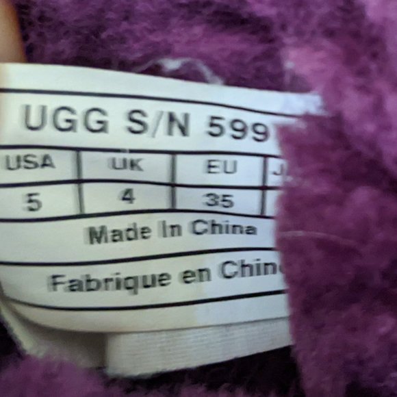 UGG Australia Sheep Wool Winter Boots Burgundy Size US 5 EUR 35 - Picture 6 of 6